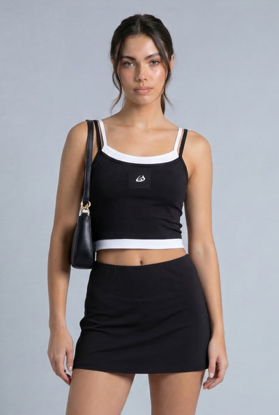 Mikaela Layered Look Crop Cami