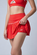 Love Contrast Drop Waist Pleated Skort