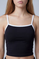 Dani Contrast Square Neck Crop Top