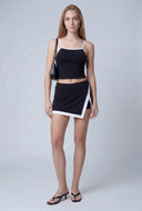Dani Contrast Asymmetrical Skort