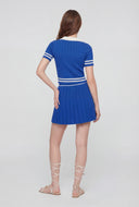Brittany Varsity Ribbed Crop Polo Shirt