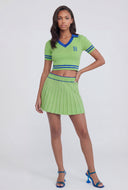 Brittany Varsity Pleated Mini Skirt