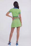 Brittany Varsity Pleated Mini Skirt