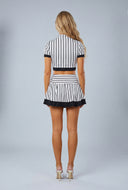 Striped Zip Front Top