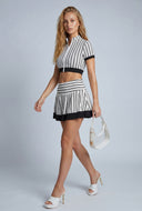 Striped Ruffle Skort