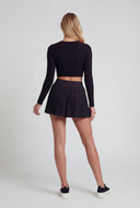 Waistband Pleated Tennis Skort