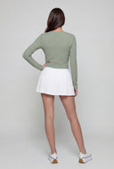 Waistband Pleated Tennis Skort