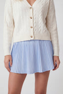 Waistband Pleated Tennis Skort