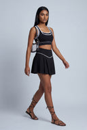 Contrast Crop Racerback Tank Top