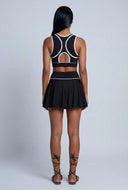 Contrast Crop Racerback Tank Top