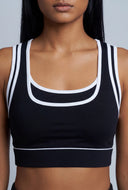 Contrast Crop Racerback Tank Top