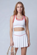 Contrast Crop Racerback Tank Top