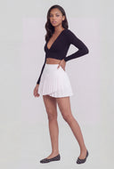 Asymmetrical Pleated Skort