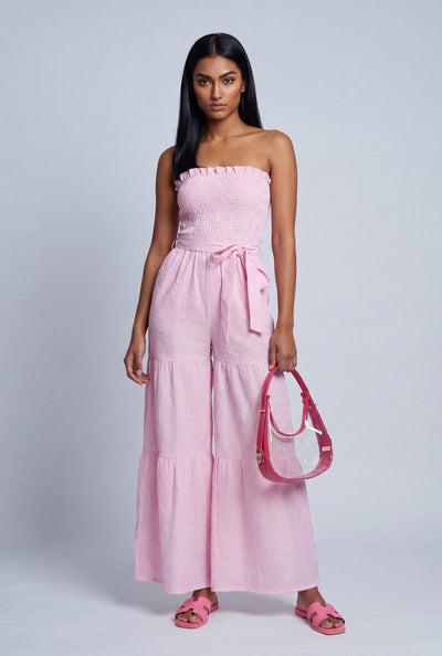 Nayeli Striped Tie Waist Jumpsuit
