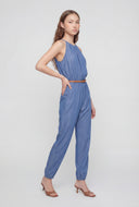 Makenna Belted Chambray Jumpsuit