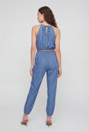Makenna Belted Chambray Jumpsuit