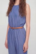 Makenna Belted Chambray Jumpsuit