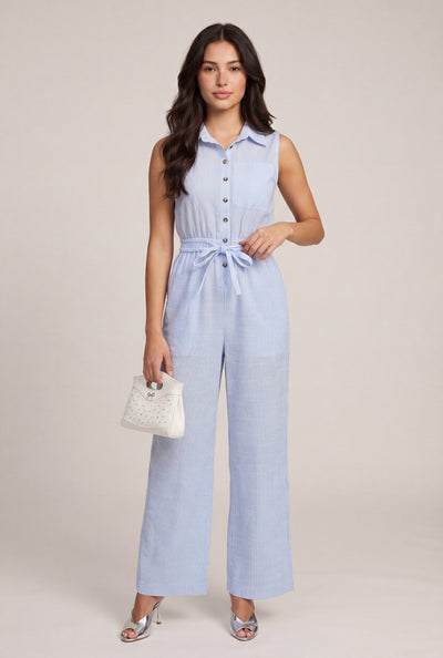 Dakota Striped Tie Waist Jumpsuit