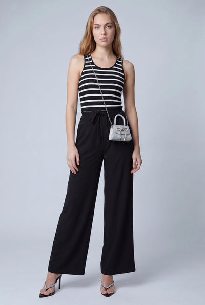 Sleeveless Tie Waist Jumpsuit