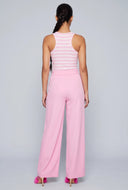 Sleeveless Tie Waist Jumpsuit