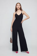 Sleeveless Crepe Wide-Leg Jumpsuit