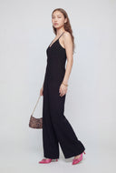 Sleeveless Crepe Wide-Leg Jumpsuit