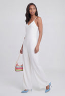 Sleeveless Crepe Wide-Leg Jumpsuit