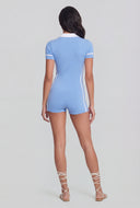 92 Contrast Trim Collar Romper