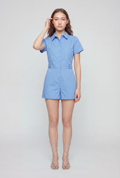 Short Sleeve Utility Romper