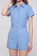 Short Sleeve Utility Romper