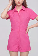 Short Sleeve Utility Romper