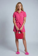 Gauze Knit Tie Waist Romper