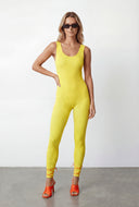 Rib Knit Scoop Neck Catsuit