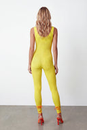 Rib Knit Scoop Neck Catsuit