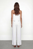 Ruffled Tie Waist Strapless Jumpsuit