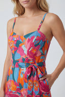 Printed Slit Wide-Leg Jumpsuit