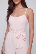 Sweetheart Slit Wide-Leg Jumpsuit