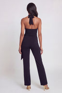 Tie Front Halter Jumpsuit