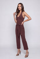 Tie Front Halter Jumpsuit