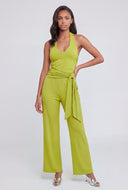 Tie Front Halter Jumpsuit