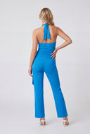 Tie Front Halter Jumpsuit