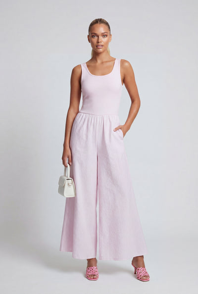 Striped Tank Wide-Leg Jumpsuit