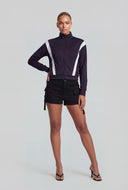 Isabelle Contrast Knit Track Jacket