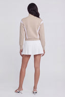 Isabelle Contrast Knit Track Jacket