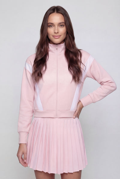 Isabelle Contrast Knit Track Jacket