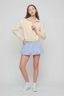 Isabelle Contrast Knit Track Jacket