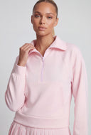 Half Zip Collared Pullover Sweatshirt