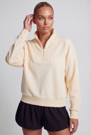 Quarter Zip Mock Neck Pullover Sweatshirt