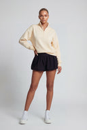 Quarter Zip Mock Neck Pullover Sweatshirt