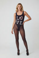 Love Graphic Scoop Neck Bodysuit